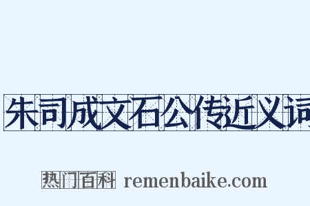 朱司成文石公传近义词是什么意思的图片